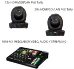 RGBLINK KIT 12X Y 20X HDMI/SDI/TALLY Y MINI MX (MEZCLADOR VIDEO, AUDIO Y STREAMING)
