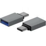Adaptador USB 3.2  A108-0718/ USB Hembra - USB Tipo-C Macho/ Gris