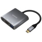 Conversor  A109-0669/ USB Tipo-C Macho/ HDMI Hembra - USB Hembra - USB Tipo-C Hembra/ 15cm/ Gris