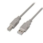 Cable USB 2.0 Impresora  A101-0004/ USB Tipo-B Macho - USB Macho/ Hasta 2.5W/ 60Mbps/ 4.5m/ Beige
