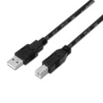 Cable USB 2.0 Impresora  A101-0007/ USB Tipo-B Macho - USB Macho/ Hasta 2.5W/ 60Mbps/ 3m/ Negro