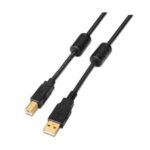 Cable USB 2.0 Impresora  A101-0011/ USB Tipo-B Macho - USB Macho/ Hasta 2.5W/ 60Mbps/ 5m/ Negro