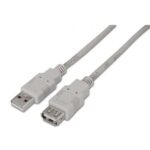 Cable Alargador USB 2.0  A101-0013/ USB Macho - USB Hembra/ Hasta 2.5W/ 60Mbps/ 1.8m/ Beige
