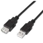 Cable Alargador USB 2.0  A101-0016/ USB Macho - USB Hembra/ Hasta 2.5W/ 60Mbps/ 1.8m/ Negro