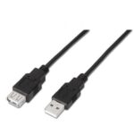 Cable Alargador USB 2.0  A101-0017/ USB Macho - USB Hembra/ Hasta 2.5W/ 60Mbps/ 3m/ Negro
