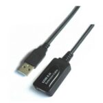 Cable Alargador USB 2.0  A101-0019/ USB Macho - USB Hembra/ Hasta 2.5W/ 60Mbps/ 10m/ Negro