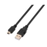 Cable USB 2.0  A101-0023/ USB Macho - USB Mini Macho/ Hasta 2.5W/ 60Mbps/ 50cm/ Negro