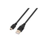 Cable USB 2.0  A101-0026/ USB Macho - MiniUSB Macho/ Hasta 2.5W/ 60Mbps/ 3m/ Negro