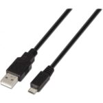 Cable USB 2.0  A101-0027/ USB Macho - MicroUSB Macho/ Hasta 2.5W/ 60Mbps/ 80cm/ Negro