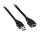 Cable Alargador USB 3.0  A105-0041/ USB Macho - USB Hembra/ Hasta 9W/ 625Mbps/ 1m/ Negro