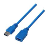 Cable Alargador USB 3.0  A105-0046/ USB Macho - USB Hembra/ Hasta 9W/ 625Mbps/ 2m/ Azul