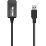 Cable Alargador USB 3.0 con Amplificador  A105-0525/ USB Macho - USB Hembra/ Hasta 9W/ 625Mbps/ 5m/ Negro