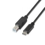 Cable USB 2.0  Impresora  A107-0054/ USB Tipo-C Macho - USB Tipo-B Macho/ Hasta 9W/ 625Mbps/ 2m/ Negro