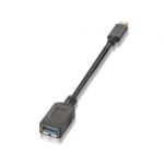 Cable USB 3.1 Tipo-C  A107-0062/ USB Tipo-C Macho - USB Hembra/ Hasta 27W/ 625Mbps/ 15cm/ Negro