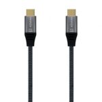 Cable USB 2.0 Tipo-C  A107-0628 5A 100W/ USB Tipo-C Macho - USB Tipo-C Macho/ Hasta 100W/ 60Mbps/ 1m/ Gris