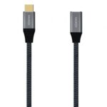Cable Alargador USB 3.2 Tipo-C  A107-0635 20GBPS 5A 100W/ USB Tipo-C Macho - USB Tipo-C Hembra/ Hasta 100W/ 2500Mbps/ 1m/ Gris