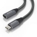 Cable Alargador USB 3.2  A107-0760/ USB Tipo-C Macho - USB Tipo-C Hembra/ Hasta 100W/ 20Gbps/ 50cm/ Gris