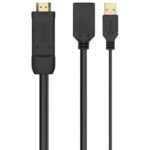 Cable Conversor 4K  A122-0642/ HDMI Macho - DisplayPort Hembra - USB Macho/ Hasta 10W/ 2250Mbps/ 10cm + 10cm/ Negro