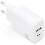 Cargador de Pared GaN  A110-0923/ 1xUSB Tipo-C/ 1xUSB/ 30W/ Blanco