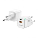 Cargador de Pared GaN  ASCH-20W2P002-W/ 1xUSB Tipo-C/ 1xUSB/ 20W