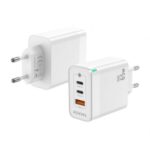 Cargador de Pared GaN  ASCH-65W3P007-W/ 2xUSB Tipo-C/ 1x USB/ 65W