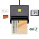 Lector de DNI y Tarjetas  ASCR-SN02SD-BK/ Negro