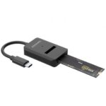 Dock USB Tipo-C para SSD M2 SATA/NVMe  ASUC-M2D011-BK/ Negro