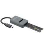 Dock USB Tipo-C para SSD M2 SATA/NVMe  ASUC-M2D012-GR/ Gris