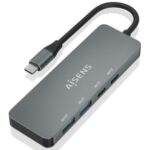 Hub USB Tipo-C  A109-0694/ 2xUSB/ 2xUSB Tipo-C/ Gris