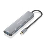 Hub USB Tipo-C  A109-0857/ 3xUSB/ 1xUSB Tipo-C/ 1xUSB Tipo-C PD/ Gris
