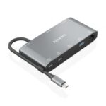 Docking USB Tipo-C  ASUC-8P010-GR/ 1xHDMI/ 1xVGA/ 2xUSB/ 1xRJ45/ 2xUSB Tipo-C/ 1xUSB Tipo-C PD/ Gris