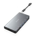 Docking USB Tipo-C  ASUC-8P015-GR/ 1xHDMI/ 3xUSB/ 1xRJ45/ 1xLector Tarjetas / 1xUSB Tipo-C/ Gris