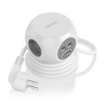 Regleta con Interruptor  ASPS-2A2C04-W/ 3 Tomas de Corriente/ 2 USB Tipo-C/ 2 USB/ Cable 1.4m/ Blanco