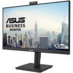 Monitor Profesional Asus BE249QFK 24"/ Full HD/ Webcam/ Multimedia/ Regulable en altura/ Negro