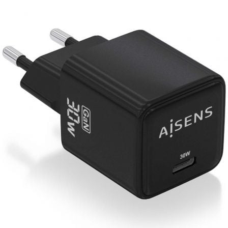 Cargador de Pared GaN  ASCH-30W1P036-BK/ 1xUSB Tipo-C/ 30W
