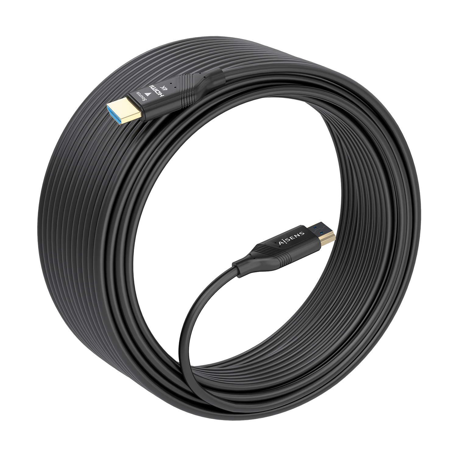 CABLE HDMI V2.0 AOC PREMIUM ALTA VELOCIDAD / HEC 4K@60HZ 18GBPS, A/M-A/M, NEGRO, 25M - Imagen 2
