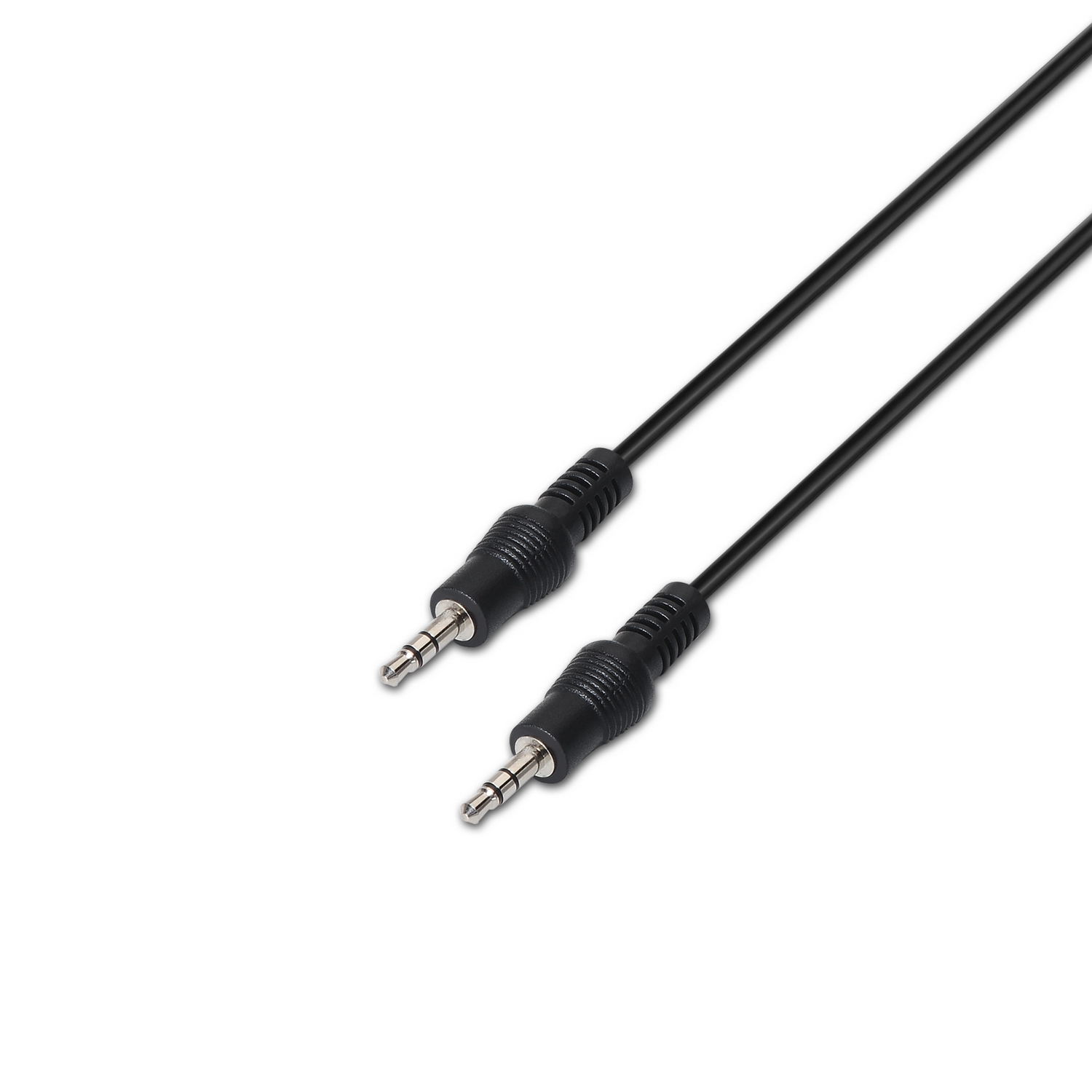 CABLE AUDIO ESTÉREO, JACK 3.5/M-JACK 3.5/M, NEGRO, 3.0M - Imagen 1