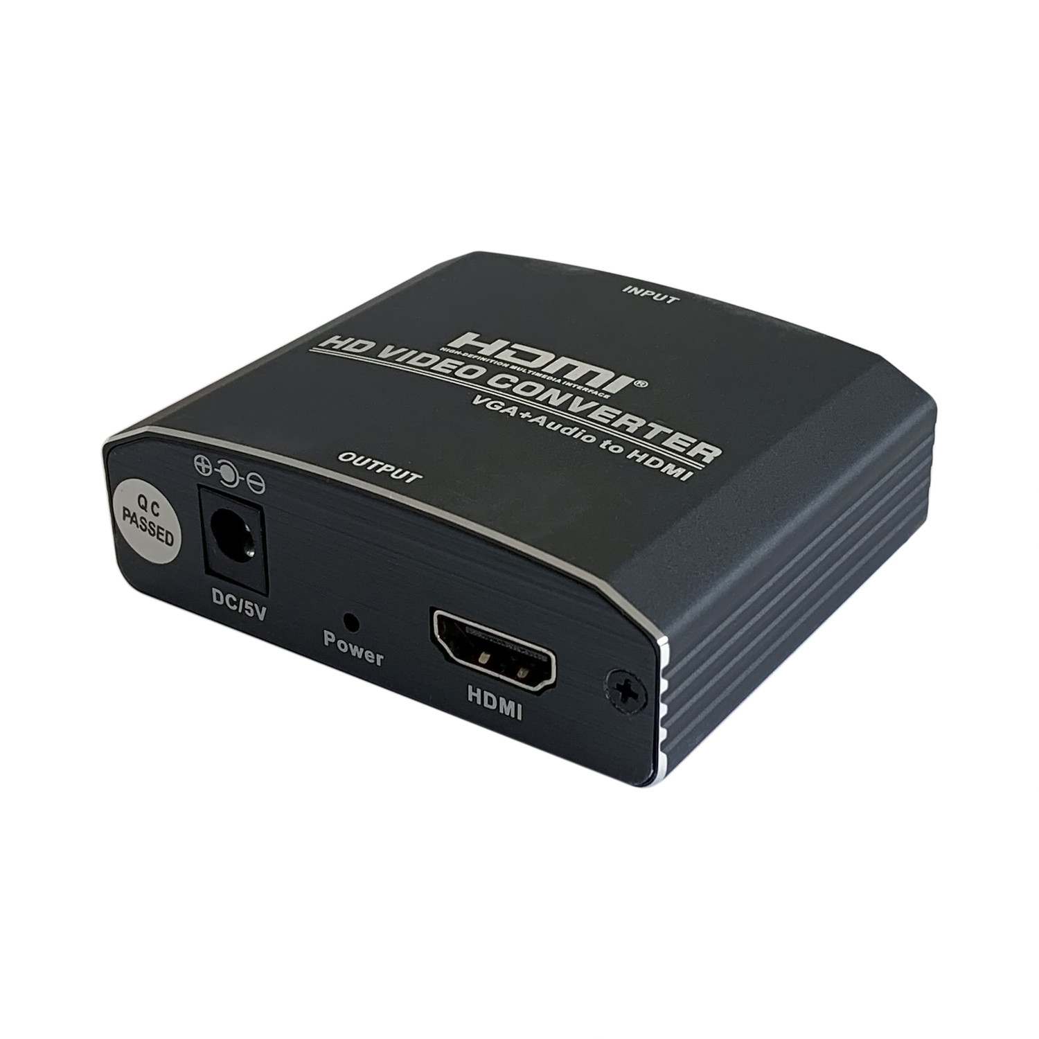 CONVERSOR SVGA+AUDIO A HDMI CON ALIMENTACIÓN, SVGA/H+JACK 3.5/H-HDMI A/H, NEGRO - Imagen 1