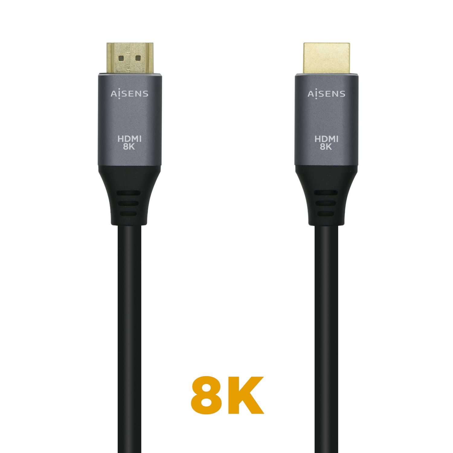 CABLE HDMI V2.1 ULTRA ALTA VELOCIDAD / HEC 8K@60HZ 48GBPS, A/M-A/M, GRIS/NEGRO, 1.5M - Imagen 1