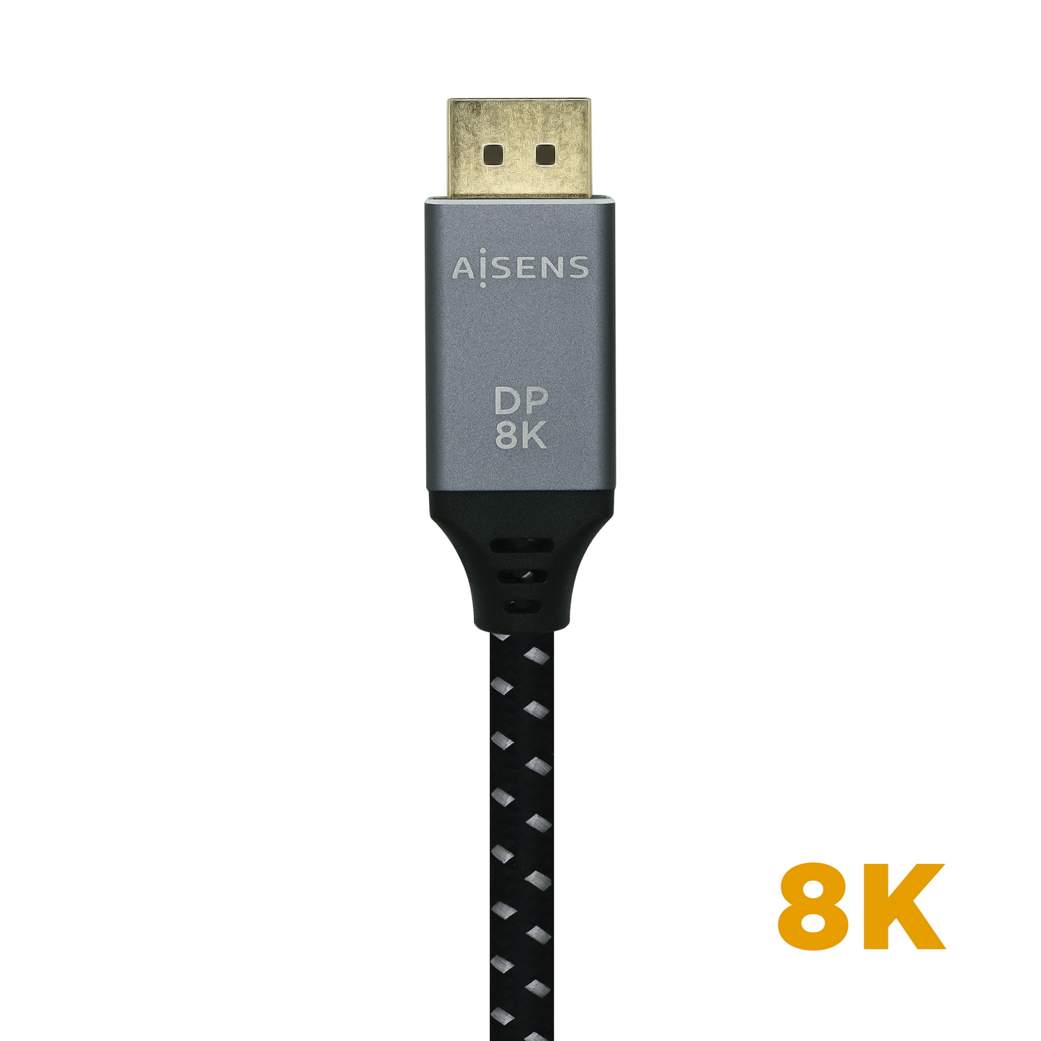 CABLE DISPLAYPORT V1.4 8K@60HZ, DP/M-DP/M, GRIS/NEGRO, 3.0M - Imagen 3