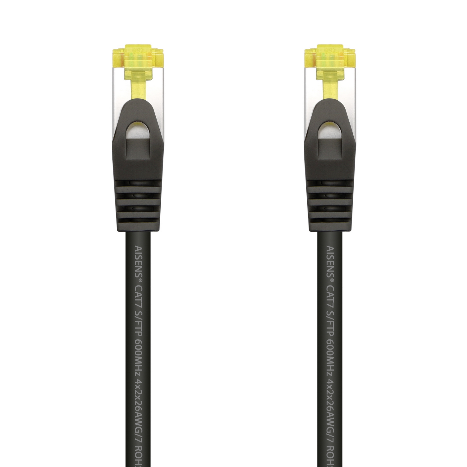 CABLE DE RED LATIGUILLO RJ45 LSZH CAT.7 600 MHZ S/FTP PIMF AWG26, NEGRO, 1.0M - Imagen 1
