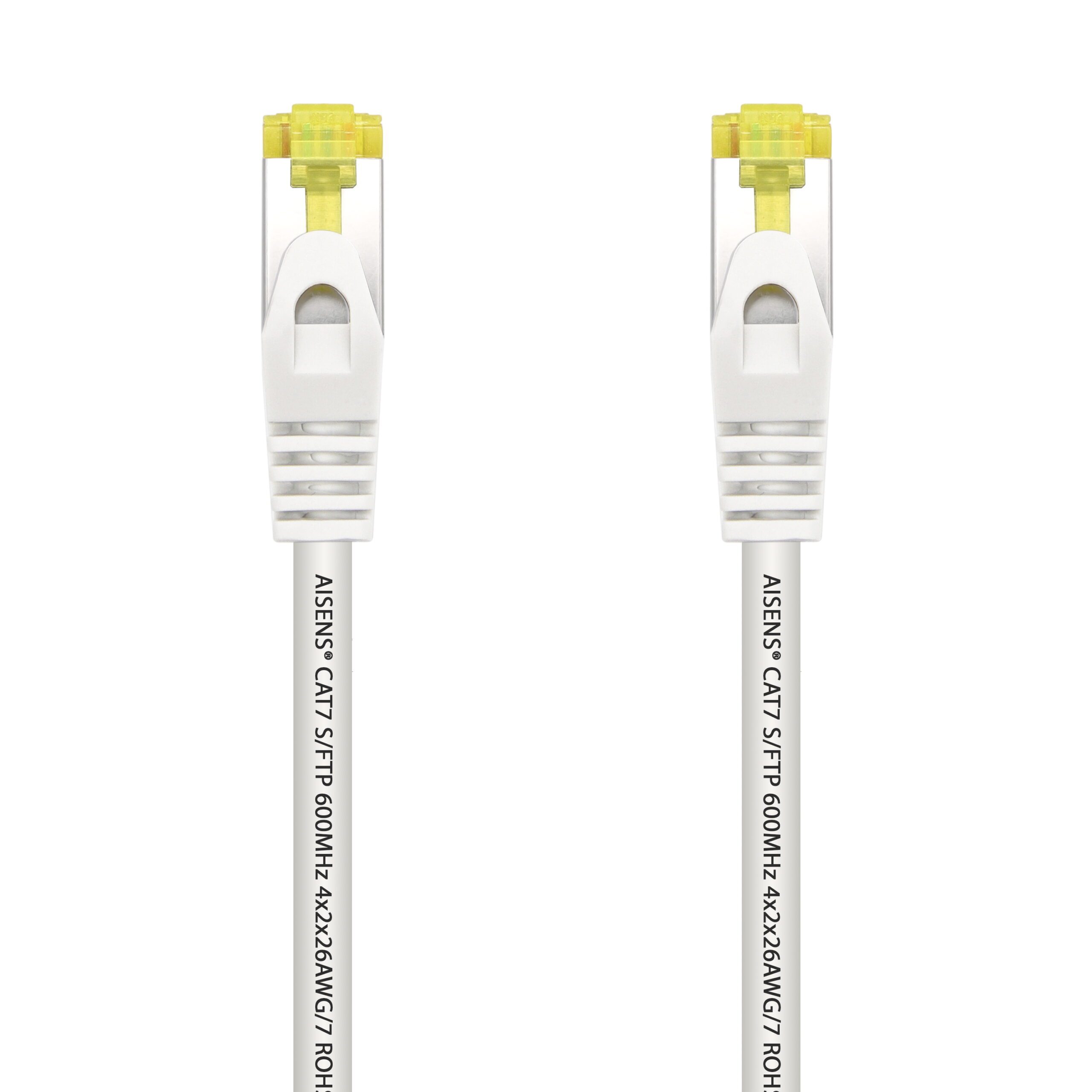CABLE DE RED LATIGUILLO RJ45 LSZH CAT.7 600 MHZ S/FTP PIMF AWG26, BLANCO, 2.0M - Imagen 1