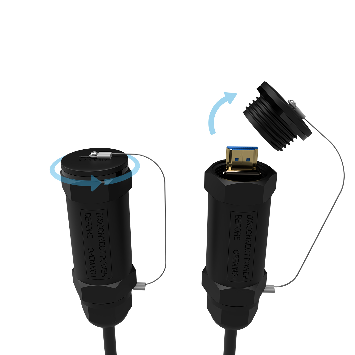 CABLE HDMI V2.1 AOC CON ARMADURA ULTRA ALTA VELOCIDAD / HEC 8K@60HZ 4K@120HZ 4:4:4 48GBPS, A/M-A/M, NEGRO, 50M - Imagen 2