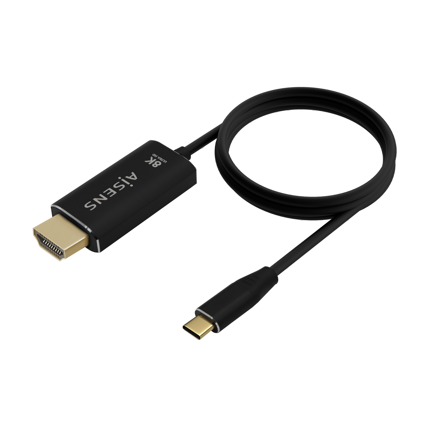 CABLE CONVERSOR ALUMINIO USB-C A HDMI 2.1 8K@60HZ, USB-C/M-HDMI/M, NEGRO, 1.0M - Imagen 2