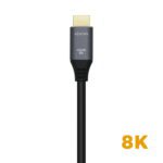 CABLE HDMI V2.1 ULTRA ALTA VELOCIDAD / HEC 8K@60HZ 48GBPS, A/M-A/M, GRIS/NEGRO, 1.5M - Imagen 3