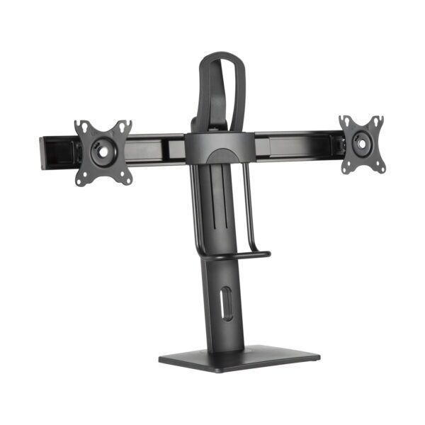 SOPORTE DE MESA PRO CONTRAPESO GIRATORIO E INCLINABLE PARA 2 MONITORES 6KG DE 17-27, NEGRO