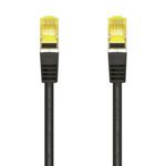 CABLE DE RED LATIGUILLO RJ45 LSZH CAT.7 600 MHZ S/FTP PIMF AWG26, NEGRO, 1.0M - Imagen 2