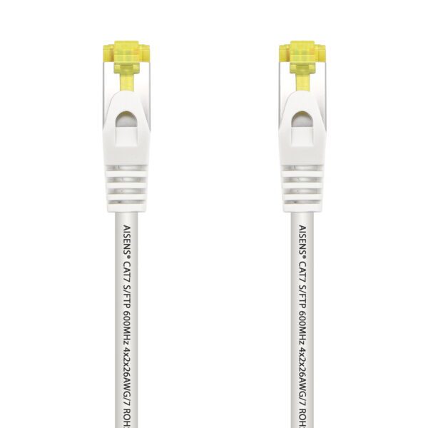 CABLE DE RED LATIGUILLO RJ45 LSZH CAT.7 600 MHZ S/FTP PIMF AWG26, BLANCO, 2.0M