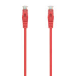 CABLE DE RED LATIGUILLO RJ45 LSZH CAT.6A 500 MHZ UTP AWG24, ROJO, 25CM