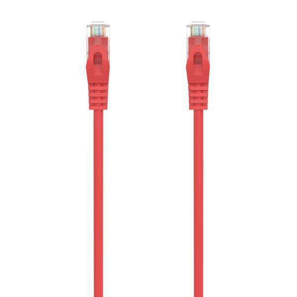 CABLE DE RED LATIGUILLO RJ45 LSZH CAT.6A 500 MHZ UTP AWG24, ROJO, 0.5M